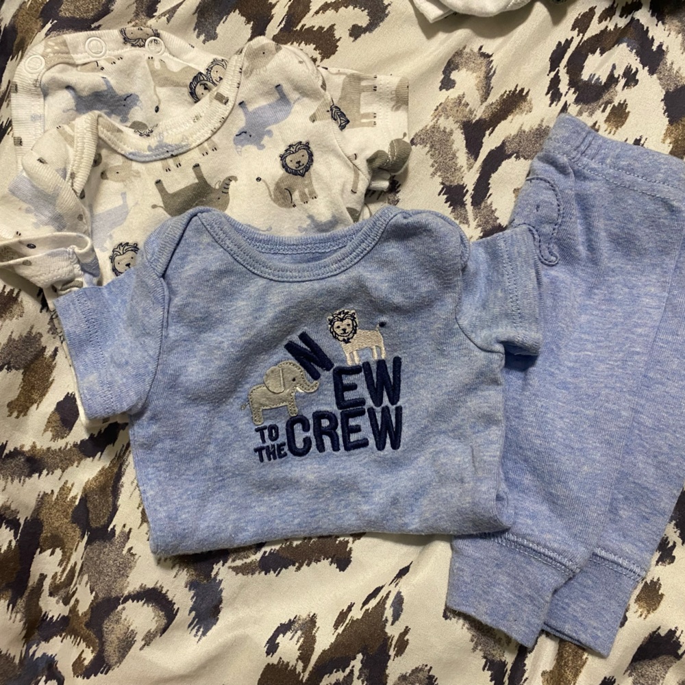 Carter's Blue and White Kids Matching Set
